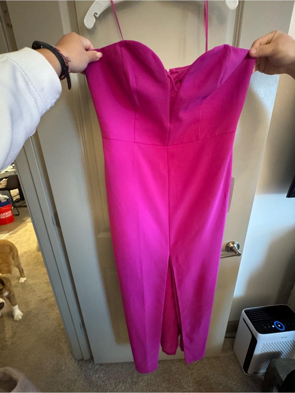 NWT Strapless Hot Pink Gown